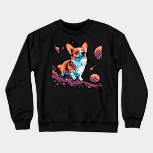 corgi in space Crewneck Sweatshirt